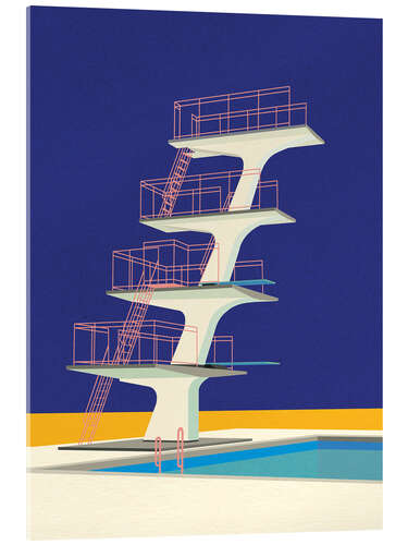 Tableau en verre acrylique Diving Tower