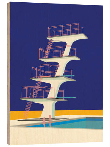 Tableau en bois Diving Tower