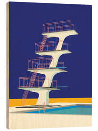 Trätavla Diving Tower