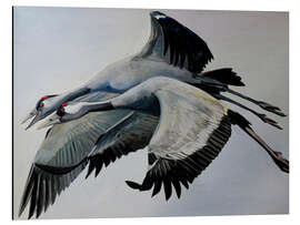 Tableau en aluminium Cranes alone together