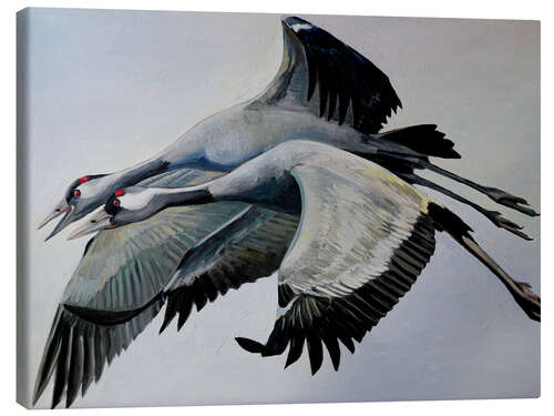 Quadro em tela Cranes alone together