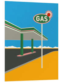 Hartschaumbild Spark Gas Station