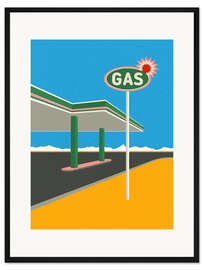 Gerahmter Kunstdruck Spark Gas Station