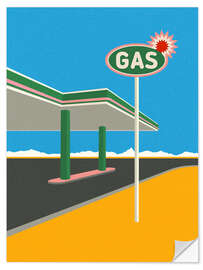 Wandsticker Spark Gas Station
