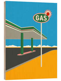 Tableau en bois Spark Gas Station - Rosi Feist