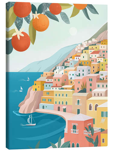 Lienzo Positano Coast Italy