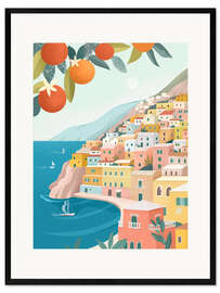 Innrammet kunsttrykk Positano Coast Italy
