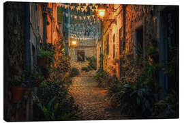 Leinwandbild Valldemossa bei Nacht, Mallorca - Martin Podt