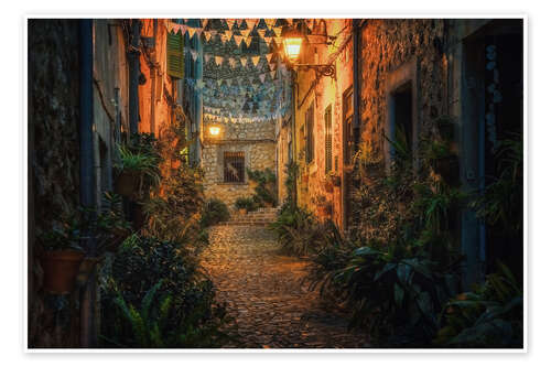 Poster Valldemossa by night, Mallorca