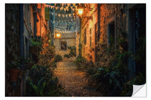 Vinilo para la pared Valldemossa by night, Mallorca