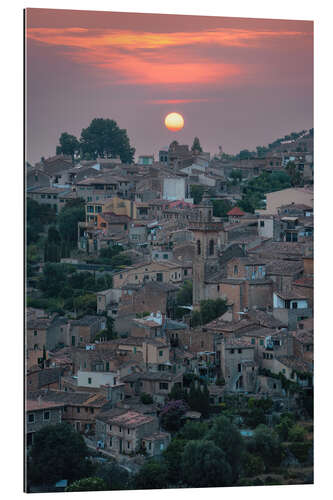 Gallery print Valldemossa at sunset, Mallorca