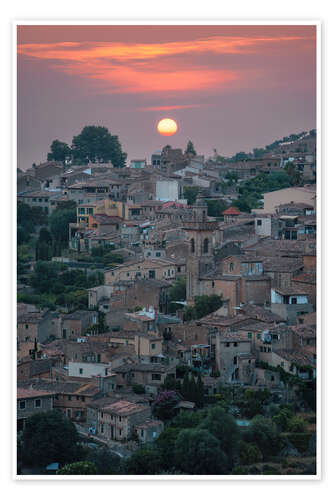 Plakat Valldemossa at sunset, Mallorca