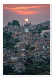 Poster Valldemossa at sunset, Mallorca - Martin Podt