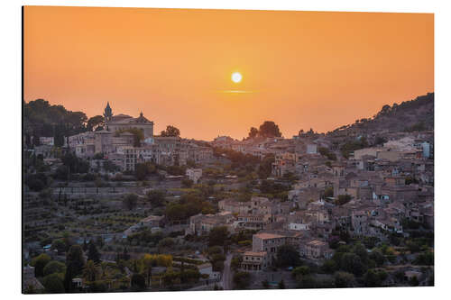 Tableau en aluminium Sunset in Valldemossa, Mallorca