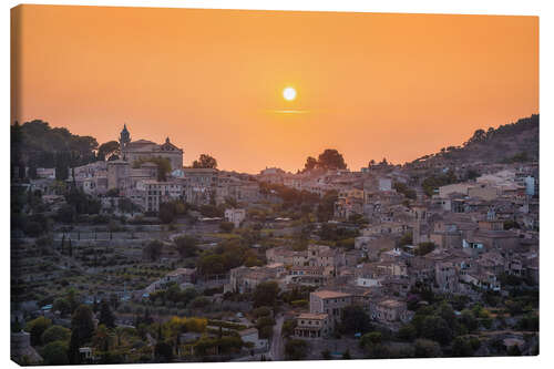 Leinwandbild Sonnenuntergang in Valldemossa, Mallorca