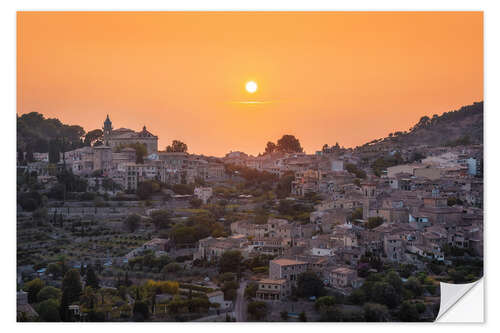 Vinilo para la pared Sunset in Valldemossa, Mallorca