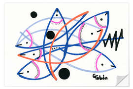 Wall sticker Fish - Gabriel Tobón Moreno
