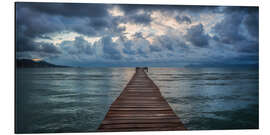 Aluminium print Pier at sunrise panorama, Mallorca - Martin Podt