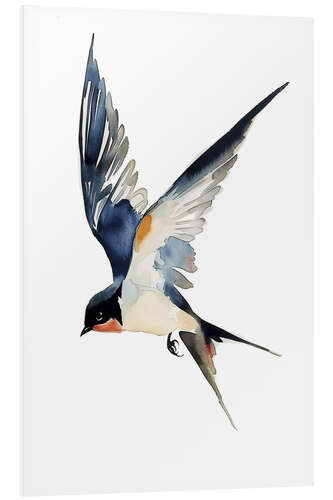 Obraz na PCV Watercolor swallow in flight