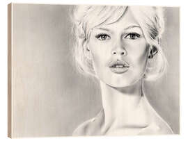 Wood print Brigitte Bardot - Dirk Richter