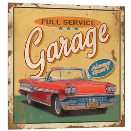 Hartschaumbild Star Garage