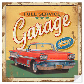 Wandsticker Star Garage
