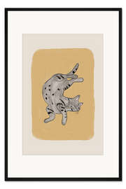 Gerahmter Kunstdruck Graue Katze