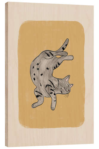 Tableau en bois Grey Cat
