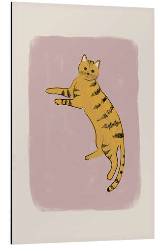 Print på aluminium Yellow Cat
