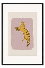 Gerahmter Kunstdruck Gelbe Katze