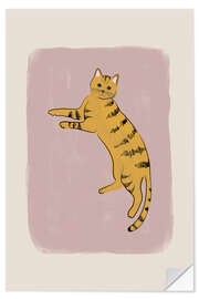 Självhäftande poster Yellow Cat