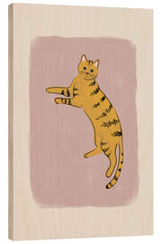 Tableau en bois Yellow Cat