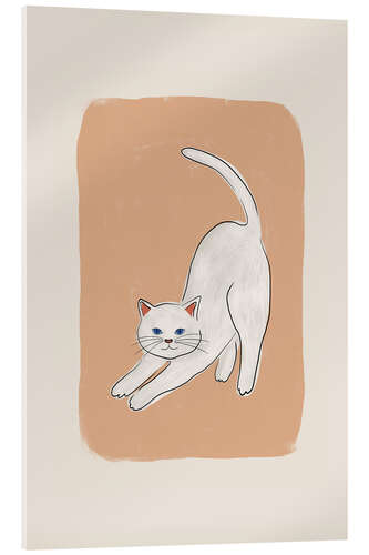 Akrylbillede White Cat