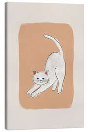 Canvastavla White Cat