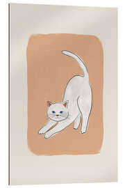 Stampa su plexi-alluminio White Cat