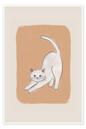 Poster White Cat