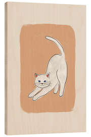 Tableau en bois White Cat