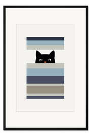 Gerahmter Kunstdruck Hello Cat I