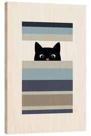 Cuadro de madera Hello Cat I - Orara Studio