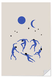 Selvklæbende plakat Blue Dancers