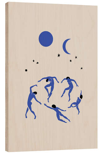 Tableau en bois Blue Dancers