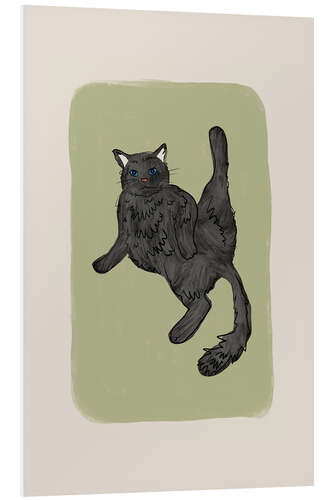 Hartschaumbild Schwarze Katze