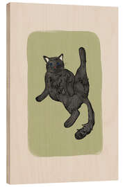 Tableau en bois Black Cat