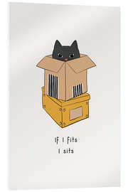 Acrylic print If I Fits I Sits - Orara Studio