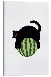 Obraz na płótnie Cat On Watermelon - Orara Studio