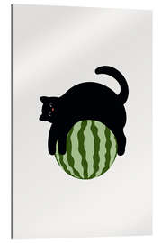 Gallery print Cat On Watermelon