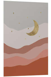 Hartschaumbild Boho Mond