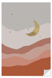 Wandsticker Boho Mond