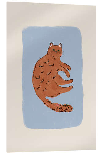 Quadro em acrílico Ginger Cat