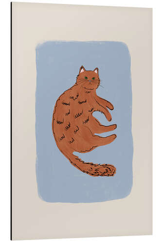 Alubild Rote Katze